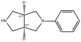 Pyrrolo[3,4-c]pyrrole, octahydro-2-phenyl-, (3aR,6aS)-rel- Struktur