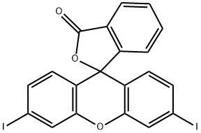 Spiro[isobenzofuran-1(3H),9'-[9H]xanthen]-3-one, 3',6'-diiodo- Struktur