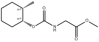 Glycine, N-?[[[(1R,?2S)?-?2-?methylcyclohexyl]?oxy]?carbonyl]?-?, methyl ester, rel- Struktur