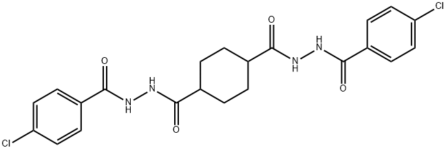 1-N',4-N'-bis(4-chlorobenzoyl)cyclohexane-1,4-dicarbohydrazide Struktur