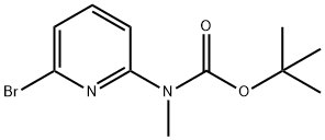 Carbamic acid, N-(6-bromo-2-pyridinyl)-N-methyl-, 1,1-dimethylethyl ester Struktur