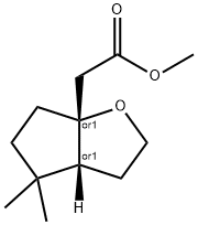 6aH-Cyclopenta[b]furan-6a-aceticacid,hexahydro-4,4-dimethyl-,methylester,(3aR,6aR)-rel-(9CI) Struktur