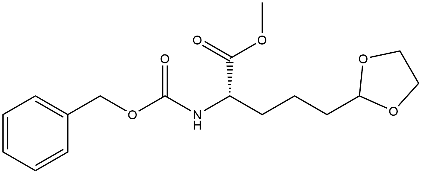 1,3-Dioxolane-2-pentanoic acid, α-[[(phenylmethoxy)carbonyl]amino]-, methyl ester, (αS)-