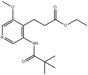 4-Pyridinepropanoic acid, 3-[(2,2-dimethyl-1-oxopropyl)amino]-5-methoxy-, ethyl ester