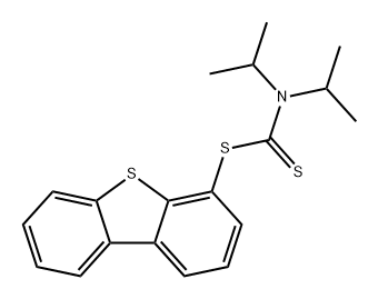 Carbamodithioic acid, bis(1-methylethyl)-, 4-dibenzothienyl ester (9CI) Struktur