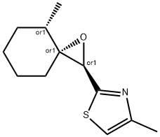 Thiazole, 4-?methyl-?2-?[(2R,?3R,?4S)?-?4-?methyl-?1-?oxaspiro[2.5]?oct-?2-?yl]?-?, rel- Struktur