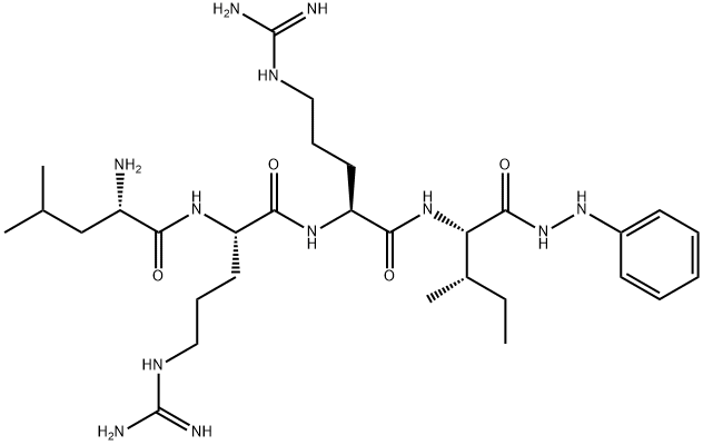 L-Isoleucine, N-[N2-(N2-L-leucyl-L-arginyl)-L-arginyl]-, 2-phenylhydrazide (9CI) Struktur