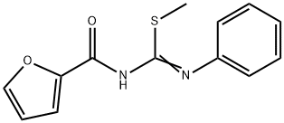 Carbamimidothioic acid, N-(2-furanylcarbonyl)-N'-phenyl-, methyl ester Struktur