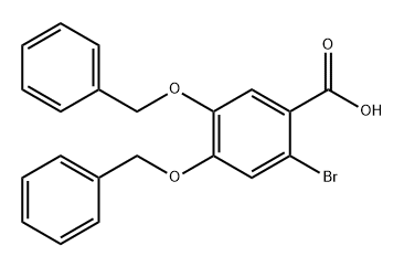 Benzoic acid, 2-bromo-4,5-bis(phenylmethoxy)- Struktur