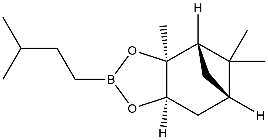 4,6-Methano-1,3,2-benzodioxaborole, hexahydro-3a,5,5-trimethyl-2-(3-methylbutyl)-, [3aS-(3aα,4β,6β,7aα)]- (9CI) Struktur