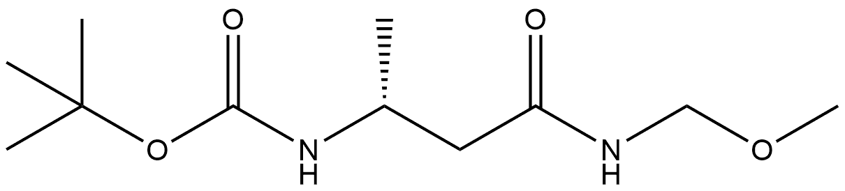 Carbamic acid, N-[(1R)-3-(methoxymethylamino)-1-methyl-3-oxopropyl]-, 1,1-dimethylethyl ester Struktur