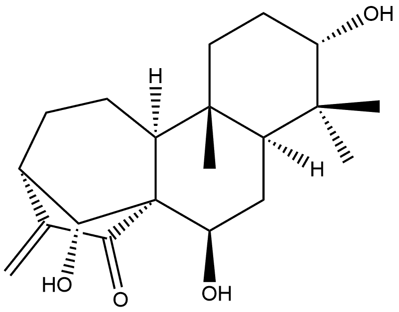 Kaur-16-en-15-one, 3,7,14-trihydroxy-, (3β,7α,14R)- Struktur