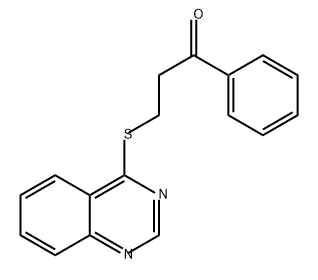 1-Propanone, 1-phenyl-3-(4-quinazolinylthio)-