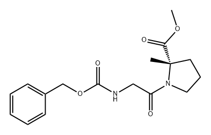 L-PROLINE, N-[(PHENYLMETHOXY)CARBONYL]GLYCYL-2-METHYL-, METHYL ESTER, 847952-40-3, 結(jié)構(gòu)式