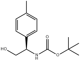 tert-butyl N-[(1R)-2-hydroxy-1-(4-methylphenyl)ethyl]carbamate Struktur