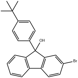 9H-Fluoren-9-ol, 2-bromo-9-[4-(1,1-dimethylethyl)phenyl]- Struktur