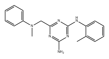 1,3,5-Triazine-2,4-diamine, N2-(2-methylphenyl)-6-[(methylphenylamino)methyl]- Structure