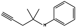 Benzenamine, N-(1,1-dimethyl-3-butyn-1-yl)- Struktur