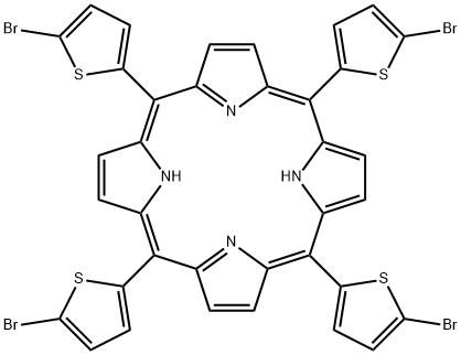 21H,23H-Porphine, 5,10,15,20-tetrakis(5-bromo-2-thienyl)- Struktur