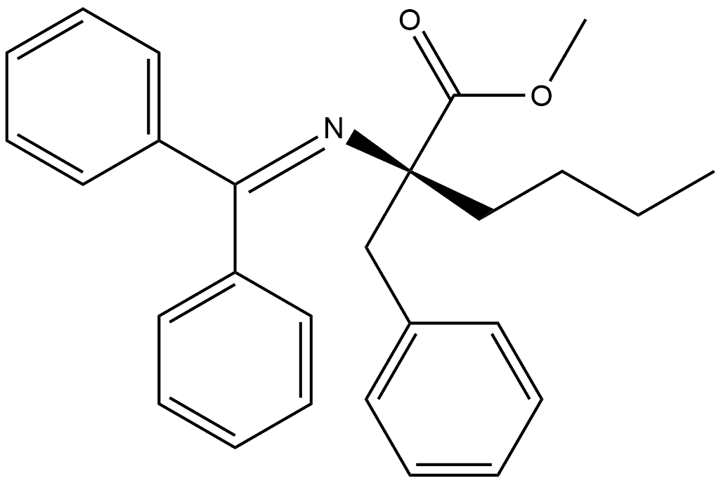 Phenylalanine, α-butyl-N-(diphenylmethylene)-, methyl ester Struktur