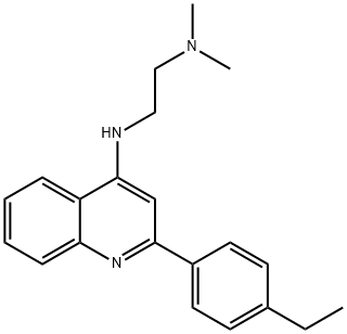 N(1)-(2-(4-ETHYLPHENYL)-4-QUINOLINYL)-N(2),N(2)-DIMETHYL-1,2-ETHANEDIAMINE Struktur