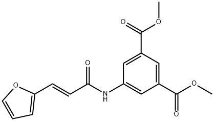 1,3-Benzenedicarboxylic acid, 5-[[(2E)-3-(2-furanyl)-1-oxo-2-propen-1-yl]amino]-, 1,3-dimethyl ester Struktur