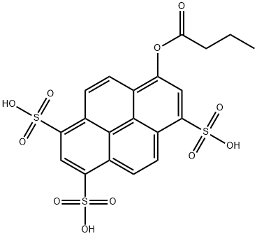 Butanoic acid, 3,6,8-trisulfo-1-pyrenyl ester