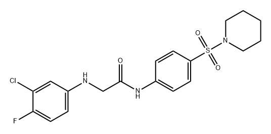 Acetamide, 2-[(3-chloro-4-fluorophenyl)amino]-N-[4-(1-piperidinylsulfonyl)phenyl]- Struktur