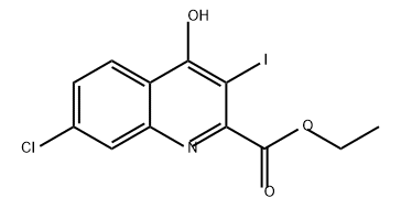 2-Quinolinecarboxylic acid, 7-chloro-4-hydroxy-3-iodo-, ethyl ester