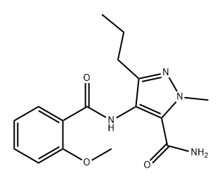 1H-Pyrazole-5-carboxamide, 4-[(2-methoxybenzoyl)amino]-1-methyl-3-propyl- Struktur