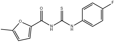 2-Furancarboxamide, N-[[(4-fluorophenyl)amino]thioxomethyl]-5-methyl- Struktur