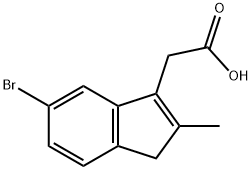 1H-Indene-3-acetic acid, 5-bromo-2-methyl- Struktur