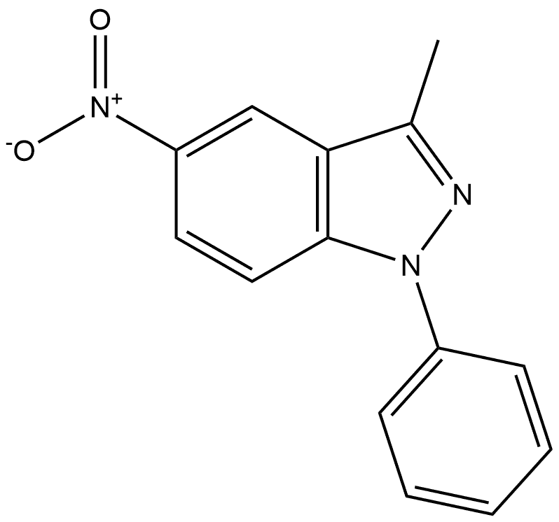 3-Methyl-5-nitro-1-phenyl-1H-indazole Struktur