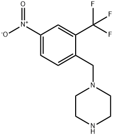 Piperazine, 1-[[4-nitro-2-(trifluoromethyl)phenyl]methyl]- Struktur