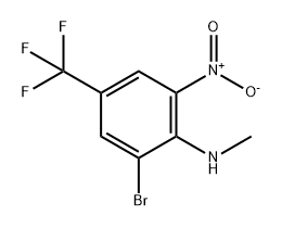 Benzenamine, 2-bromo-N-methyl-6-nitro-4-(trifluoromethyl)- Struktur