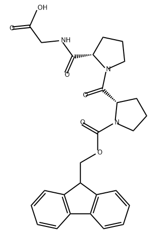 Glycine, 1-[(9H-fluoren-9-ylmethoxy)carbonyl]-L-prolyl-L-prolyl- Structure