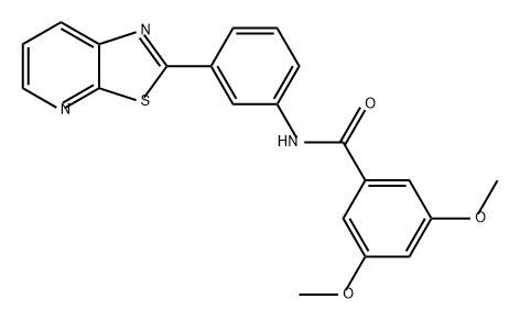 Benzamide, 3,5-dimethoxy-N-(3-thiazolo[5,4-b]pyridin-2-ylphenyl)- Struktur