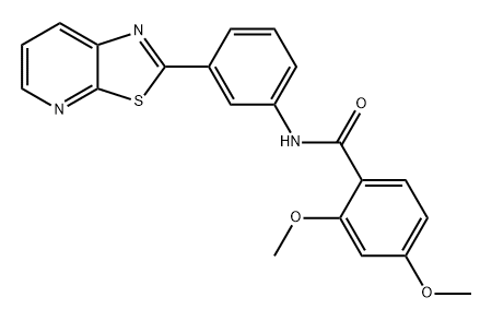 Benzamide, 2,4-dimethoxy-N-(3-thiazolo[5,4-b]pyridin-2-ylphenyl)- Struktur