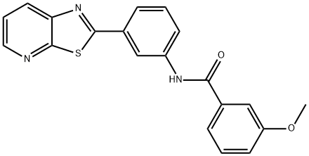 Benzamide, 3-methoxy-N-(3-thiazolo[5,4-b]pyridin-2-ylphenyl)- Struktur