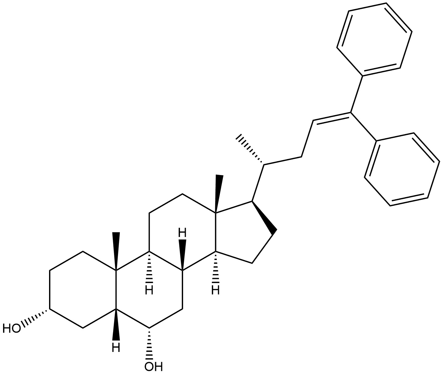 Chol-23-ene-3,6-diol, 24,24-diphenyl-, (3α,5β,6α)-