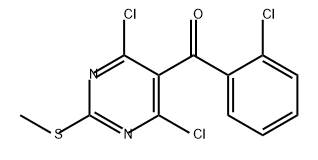 Methanone, (2-chlorophenyl)[4,6-dichloro-2-(methylthio)-5-pyrimidinyl]- Struktur