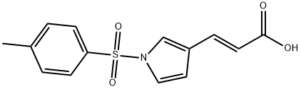 2-Propenoic acid, 3-[1-[(4-methylphenyl)sulfonyl]-1H-pyrrol-3-yl]-, (2E)- Struktur