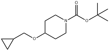 1-Piperidinecarboxylic acid, 4-(cyclopropylmethoxy)-, 1,1-dimethylethyl ester Struktur