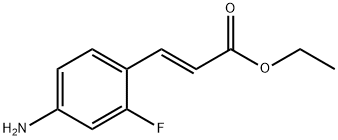 2-Propenoic acid, 3-(4-amino-2-fluorophenyl)-, ethyl ester, (2E)- Struktur