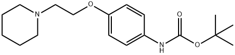 Carbamic acid, N-[4-[2-(1-piperidinyl)ethoxy]phenyl]-, 1,1-dimethylethyl ester Struktur