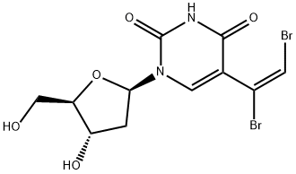 Uridine, 2'-deoxy-5-[(1E)-1,2-dibromoethenyl]- (9CI) Struktur