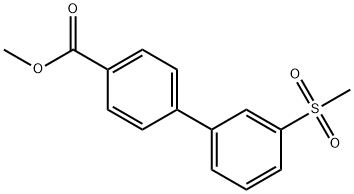 [1,1'-Biphenyl]-4-carboxylic acid, 3'-(methylsulfonyl)-, methyl ester Struktur