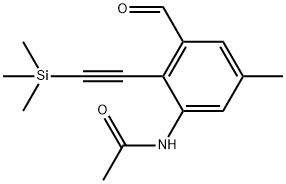 Acetamide, N-[3-formyl-5-methyl-2-[2-(trimethylsilyl)ethynyl]phenyl]- Struktur