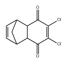 1,4-Methanonaphthalene-5,8-dione, 6,7-dichloro-1,4,4a,8a-tetrahydro- Struktur