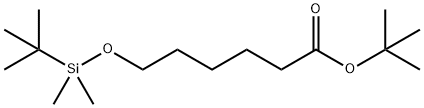 Hexanoic acid, 6-[[(1,1-dimethylethyl)dimethylsilyl]oxy]-, 1,1-dimethylethyl ester Struktur